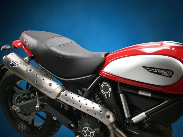 DUCATI - SCRAMBLER 2015+ - World Sport Performance Seat, Shown with Red Welt.